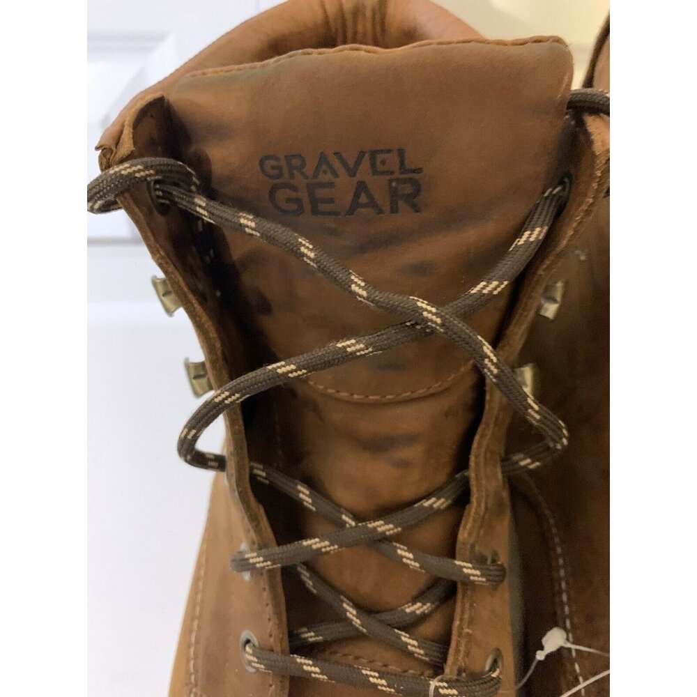 Gravel Gear Men’s Sz 14M 6in Leather Moc Wedge Boot Brown NT008-2‎